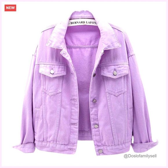 Jackets & Blazers - Relaxed Fit Denim Jacket with Pockets, Drop Shoulder Casual Wear